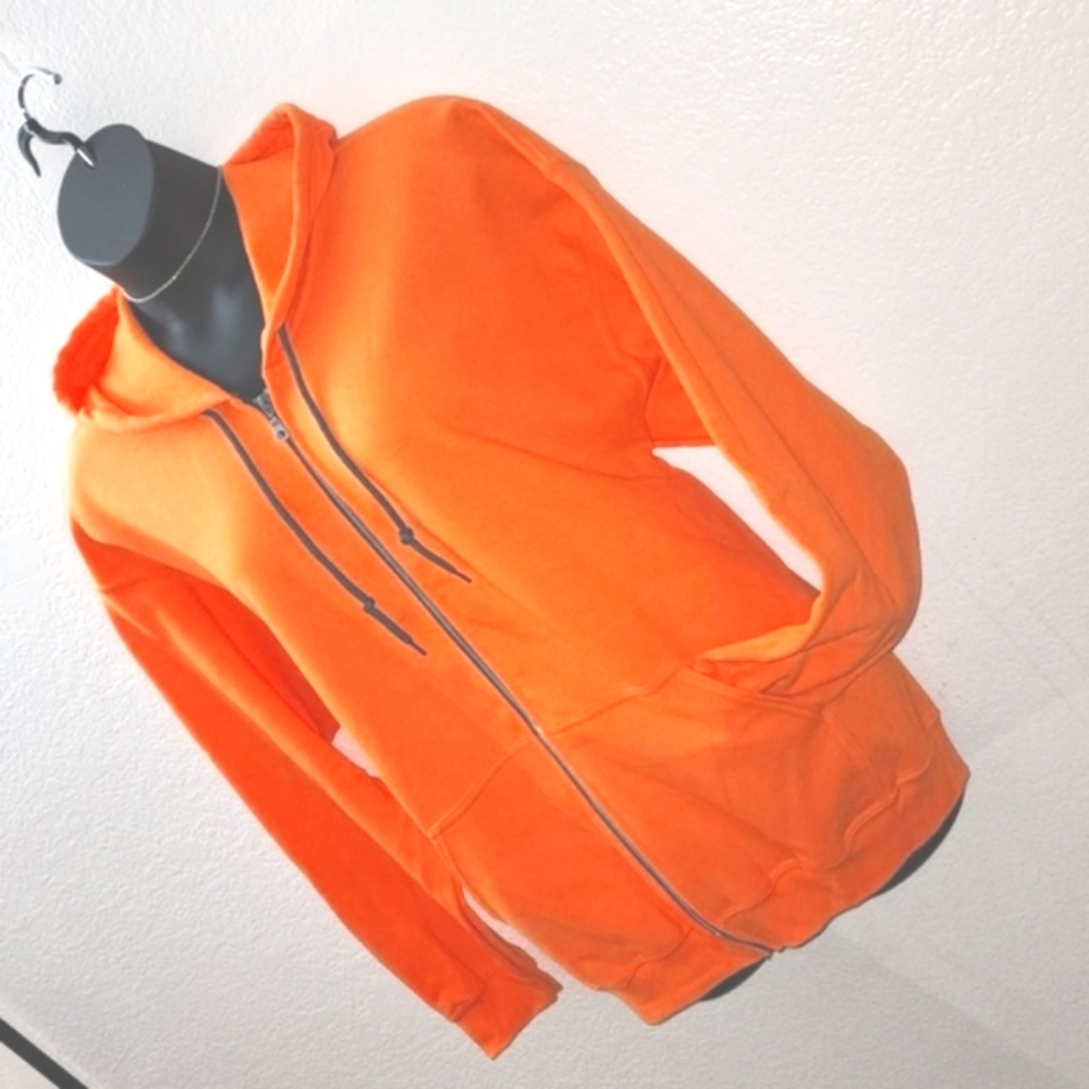 Gildan Mens Orange Heavy Blend Full Zipper Hoodie Jacket Size XL NWOT
